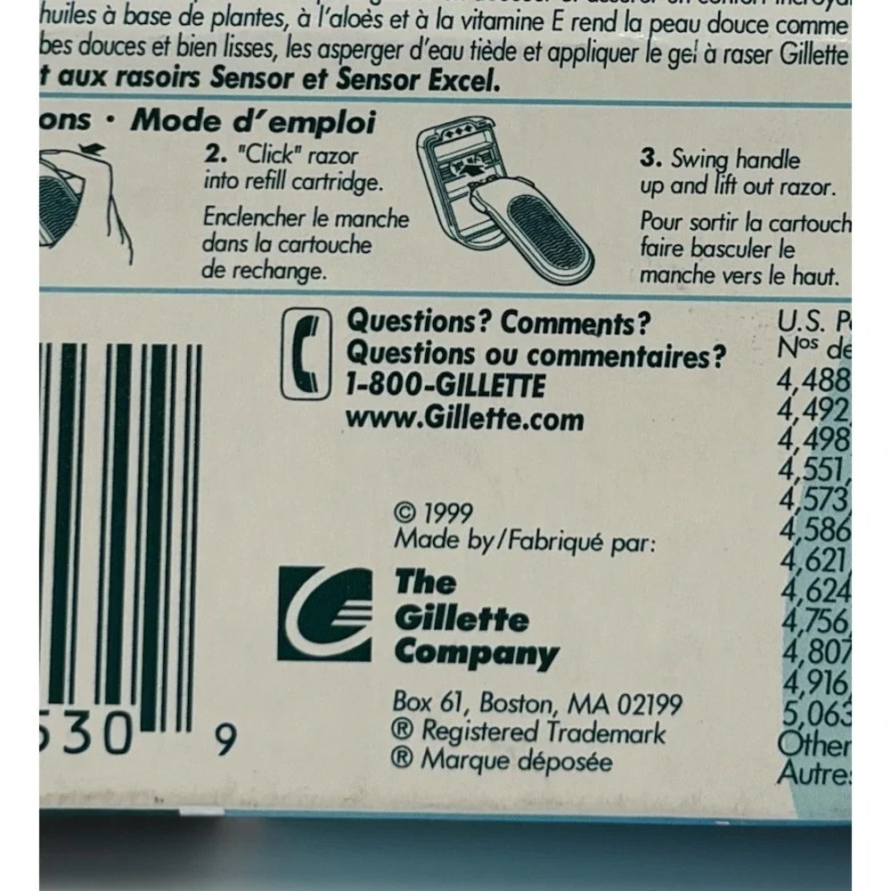 5 Gillette Sensor EXCEL Women's Shaver Razor Blades Refill Cartridges NOS